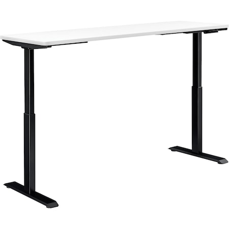 Interion By Global Industrial Sit Stand Desk, 30 in D X 28 to 46 in H, 72 in W X 695781WH